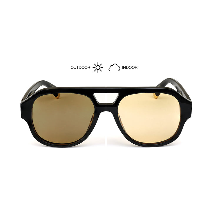 LE STYLE/ GLOSS BLACK - Yellow Lens