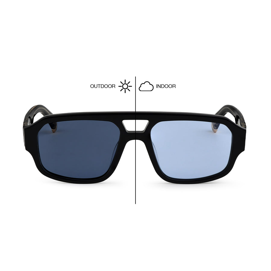 MAKATI - Gloss Black / Blue Photochromic