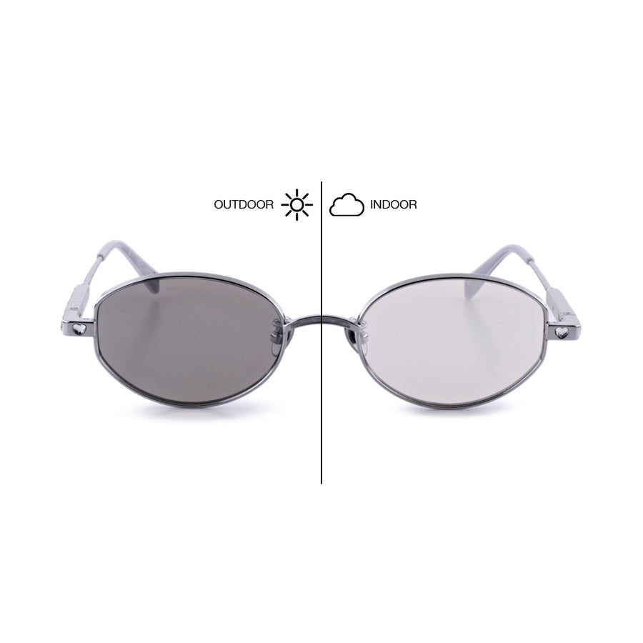 PROVENZA - SILVER / HEART DIAMONDS / FLASH SILVER MIRROR